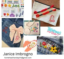 Images of emroidery projects.