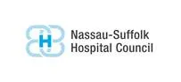 Nassau Suffolk Hospital Council logo with letter "H" and blue circles around it.