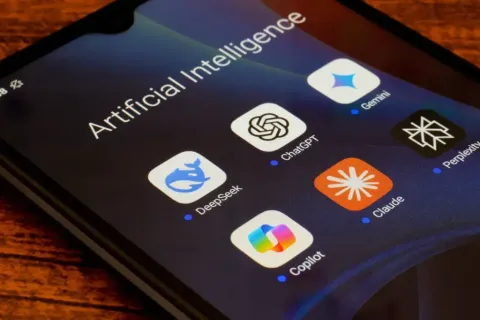 AI apps on phone screen