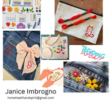 Images of emroidery projects.